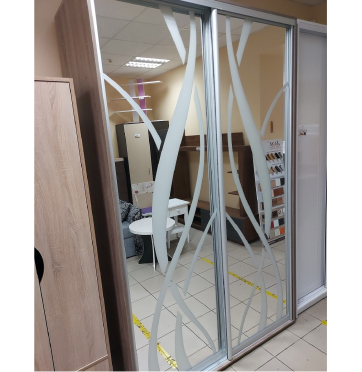 Шафа купе 140 Художнє матування