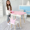 Новинка! Дитячий стіл рожевий хмарка з нішею і стільчик корона рожевий 93061