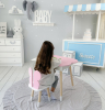 Новинка! Дитячий стіл рожевий тучка з нішею і стільчик метелик рожева 23412
