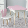 Новинка! Дитячий стіл рожевий тучка з нішею і стільчик метелик рожева 23412