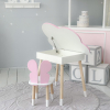 Новинка! Дитячий стіл рожевий тучка з нішею і стільчик метелик рожева 23412