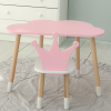 Стіл хмарка і стільчик рожевий  корона з білим сидінням. Столик для занять