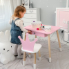 Дитячий столик і стільчиккорона  рожевий. Столик із шухлядою для олівців і розмальовок