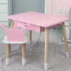 Дитячий столик і стільчиккорона  рожевий. Столик із шухлядою для олівців і розмальовок