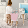 Дитячий столик білий і стільчик ведмедик рожево-білий. Столик із шухлядою для олівців і розмальовок 21441