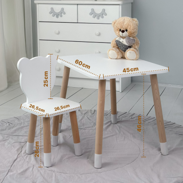 Дитячий стільчик ведмедик 26х26х24см