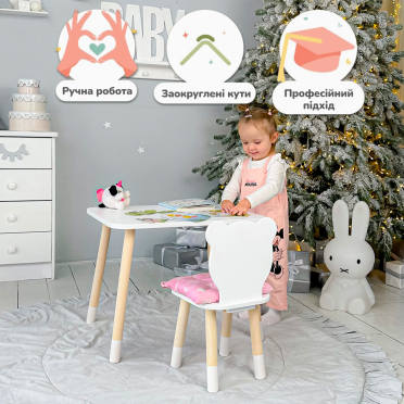 Дитячий стільчик ведмедик 26х26х24см