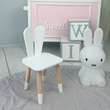 Дитячий стільчик вушка зайчика 26х26х24см