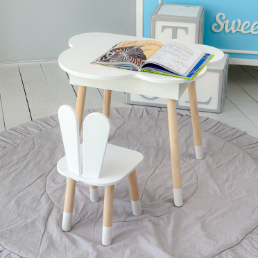 Дитячий стільчик вушка зайчика 26х26х24см