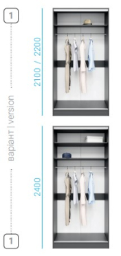 Шафа-купе Уні 900 мм дводверна