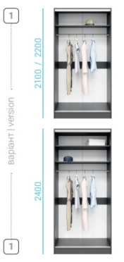 Шафа-купе Уні 900 мм дводверна