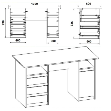 Стіл письмовий Декан 2