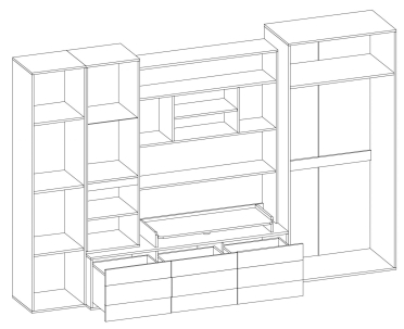 Стінка у вітальню Гламур