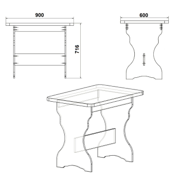 Стіл кухонний КС 2