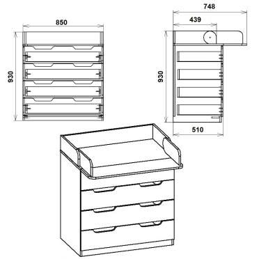 Пеленальний Комод
