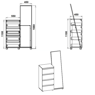 Комод Дзеркало