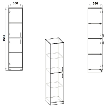 Шафа офісна КШ 13