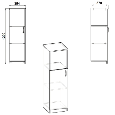Шафа офісна КШ 16