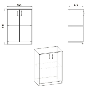 Шафа офісна КШ 17