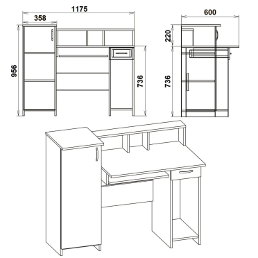 Стіл комп'ютерний Пі-Пі-2