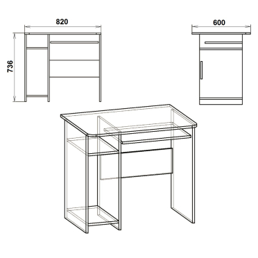 Стіл комп'ютерний СКМ 12