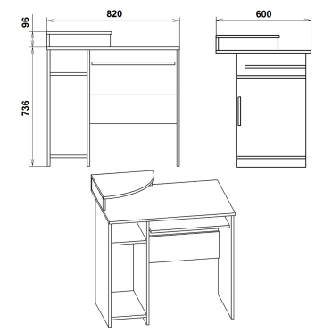 Стіл комп'ютерний СКМ 1