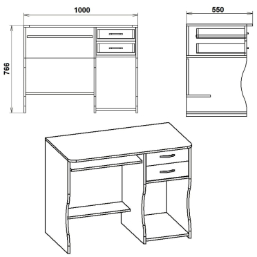 Стіл комп'ютерний СКМ 7