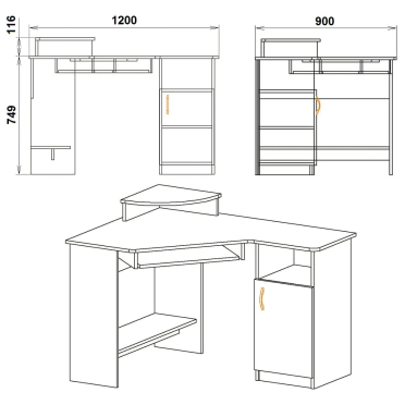 Комп'ютерний стіл СУ 1