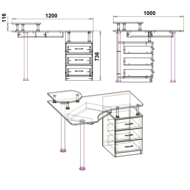 Стіл комп'ютерний СУ 2