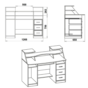 Стіл комп'ютерний Комфорт 5