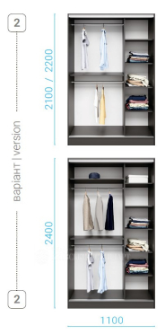 Шафа-купе Стандарт 1100 мм