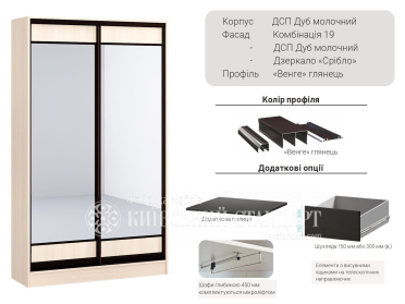 Шафа-купе Стандарт 1000 мм